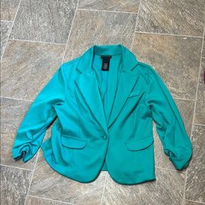 Metaphor Vibrant Teal Blazer